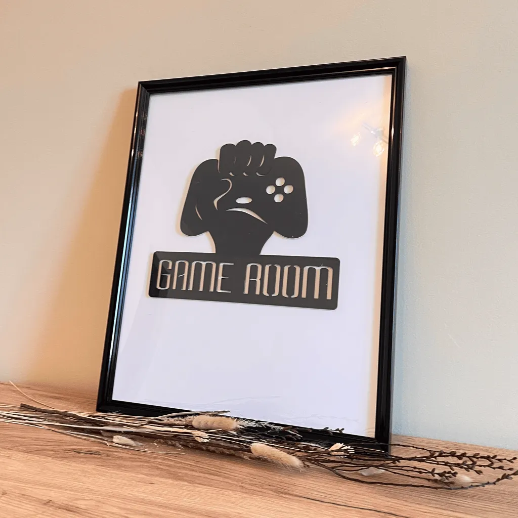 A00931-game-room-wanddeko-holz-schwarz-gamer-controller-kinderzimmer-im-bilderrahmen.webp