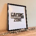 A00930-gaming-zone-holz-schwarz-gamer-kinderzimmer-wanddeko-im-bilderrahmen.webp