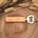 Vatertagsgeschenk Flaschenöffner mit Gravur aus Holz – „PROST Opa!“
