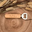 Flaschenöffner mit Spruch „Alkohol ist keine Lösung“ – lustiger Bieröffner aus Holz