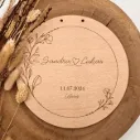 Personalisiertes Holzschild mit Namen und Datum – Geschenk zur Hochzeit