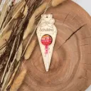 Mini Schultüte aus Holz „Schulkind“ – Schleckerhalter Einschulung