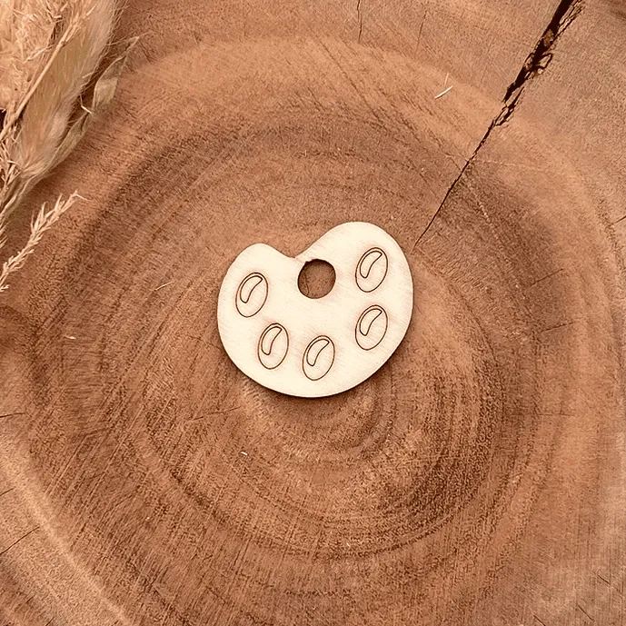 [A01728] Anhänger Lineal Holz – Malerpalette
