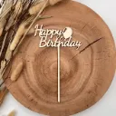 Geburtstagsstecker aus Holz „Happy Birthday“ – Geschenkstecker für Geburtstage