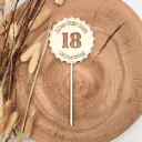 Geburtstagsstecker aus Holz „Alles Gute zum Geburtstag“ – Geschenkstecker mit Jahreszahl