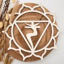 Chakra Wanddeko Manipura aus Holz – Solarplexus Chakra