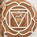 Chakra Symbol Muladhara (Wurzelchakra) aus Holz – spirituelle Deko für Yoga & Meditation