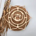 Chakra Wanddeko Svadhisthana aus Holz – Sakralchakra