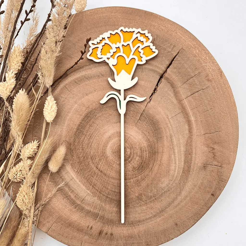 Holz-Nelke – Deko-Blume lasergeschnitten