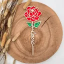 Holz-Rose mit „love“-Stängel – Valentinstag Geschenkidee