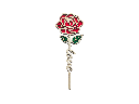 Rose mit „love“-Stängel
