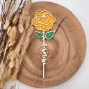 Holz-Rose mit „Mama“-Stängel – Muttertagsgeschenk
