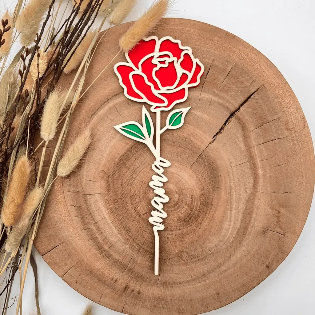 Holz-Pfingstrose – elegante Deko-Blume