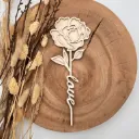 Holz-Pfingstrose mit „Mama“-Schriftzug – Geschenk für Mama