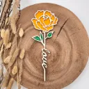 Holz-Pfingstrose mit „Mama“-Schriftzug – Geschenk für Mama