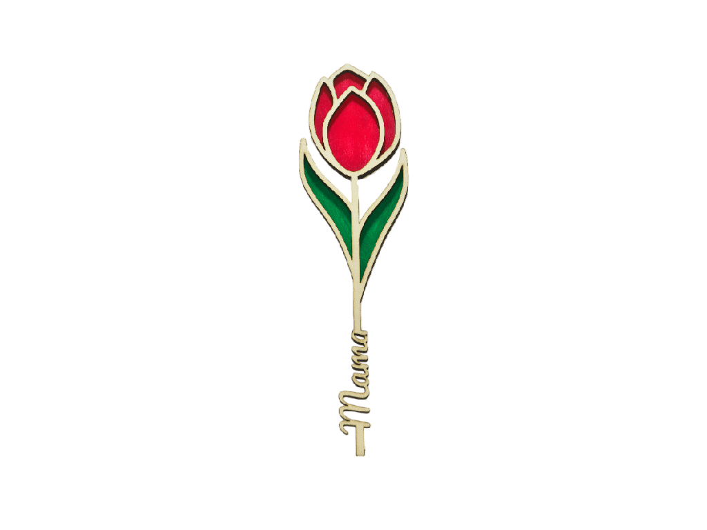 Tulpe mit „Mama“-Stängel