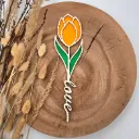 Holz-Tulpe mit „love“-Stängel – romantische Deko & Geschenk