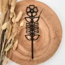 Pflanzenstecker aus Holz – Primelblüte