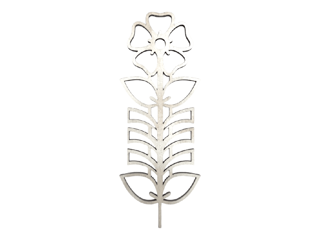 Designer-Pflanzenstecker Primelblüte aus Holz