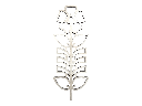 Designer-Pflanzenstecker Primelblüte aus Holz