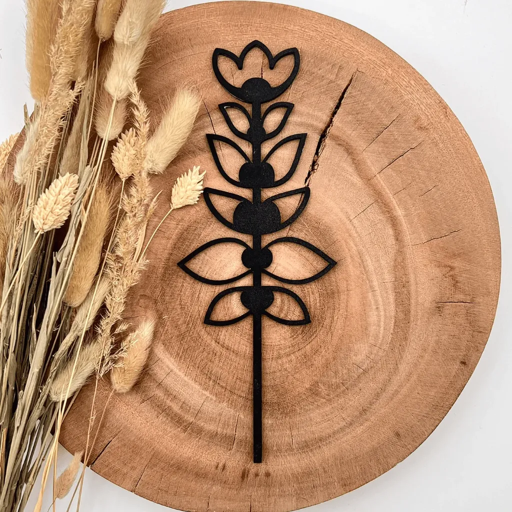 Pflanzenstecker aus Holz – Tulpenmotiv