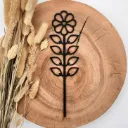 Pflanzenstecker aus Holz – Blume mit Blättern