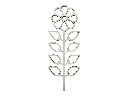 Designer-Pflanzenstecker Blume mit Blättern aus Holz