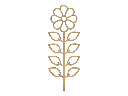 Designer-Pflanzenstecker Blume mit Blättern aus Holz