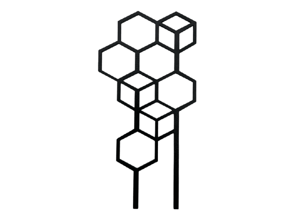 Designer-Pflanzenstecker Wabenmotiv