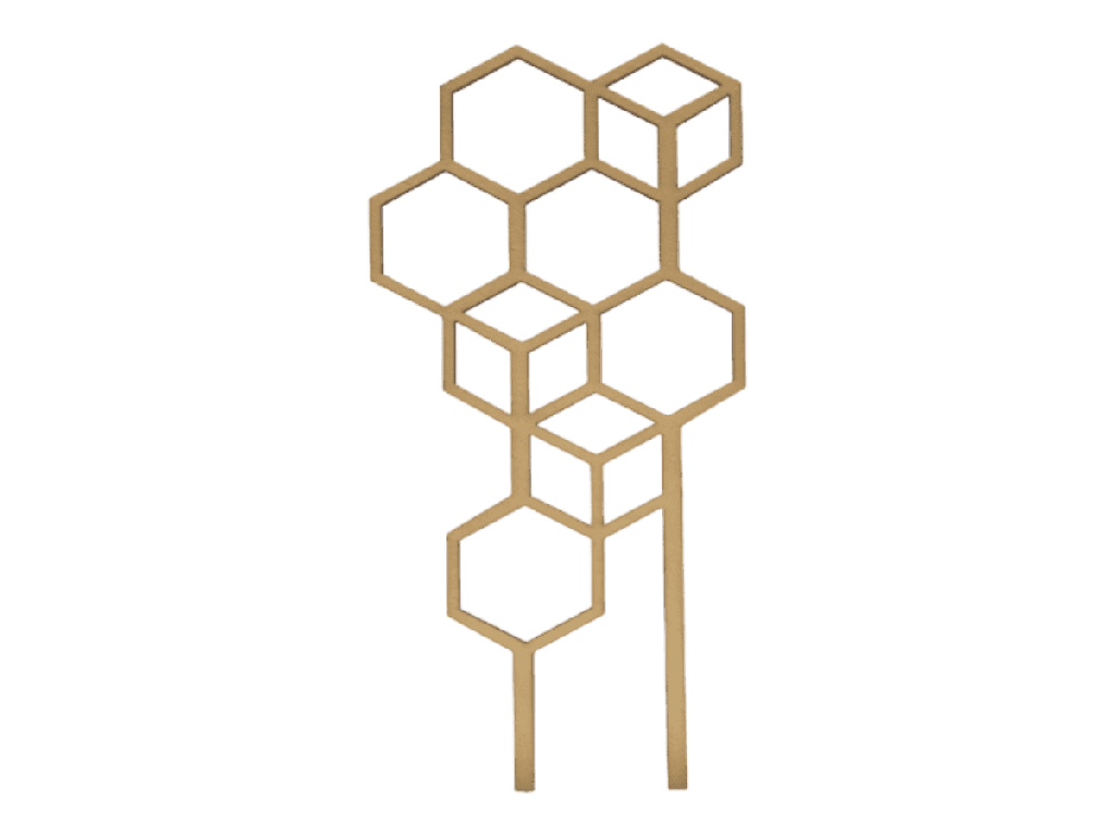 Designer-Pflanzenstecker Wabenmotiv