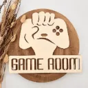 Holzschild „GAME ROOM“ – Gaming Wanddeko