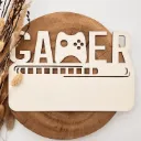 Holzdekoration „Gamer“ aus Holz für Zockerzimmer