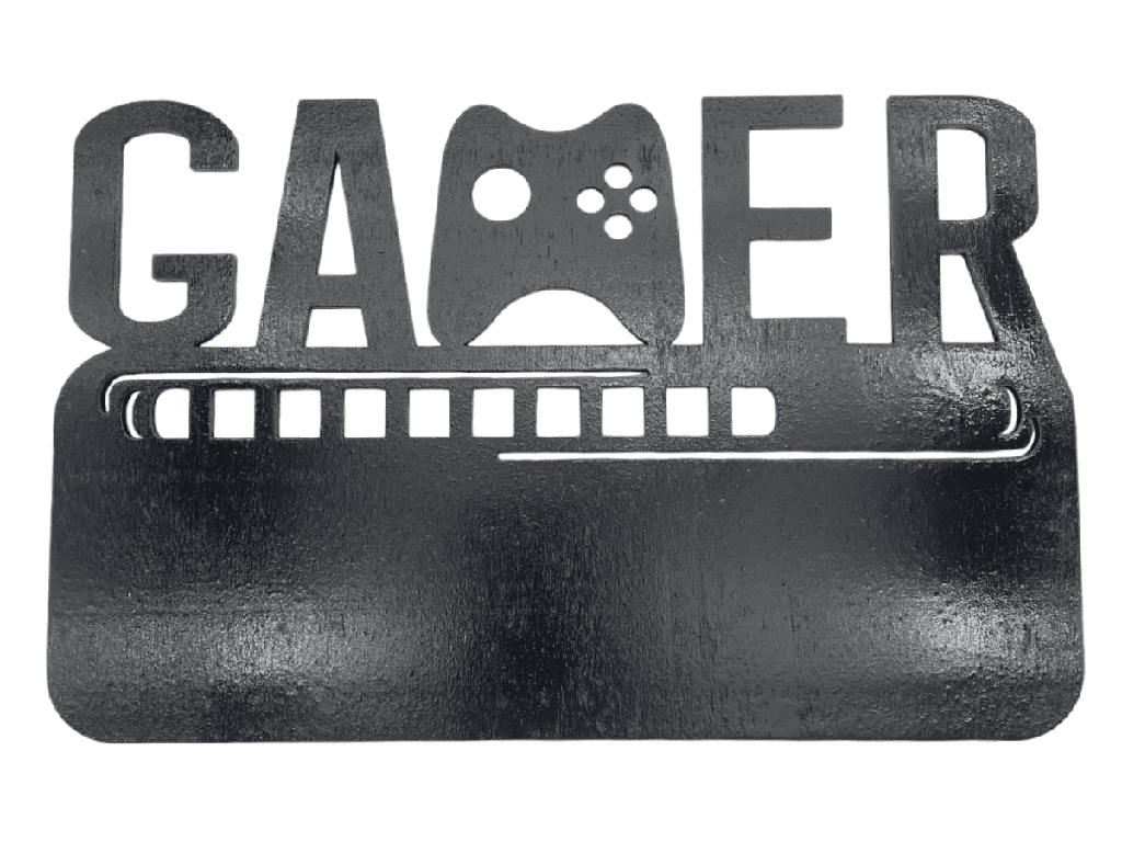 Holzdekoration „Gamer“ aus Holz für Zockerzimmer