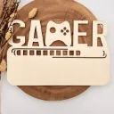 Holzschild „GAMER“ – Wanddeko fürs Gaming Zimmer