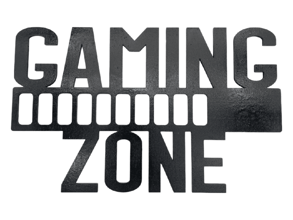 Holzschild „GAMING ZONE“ – Deko für Zockerzimmer