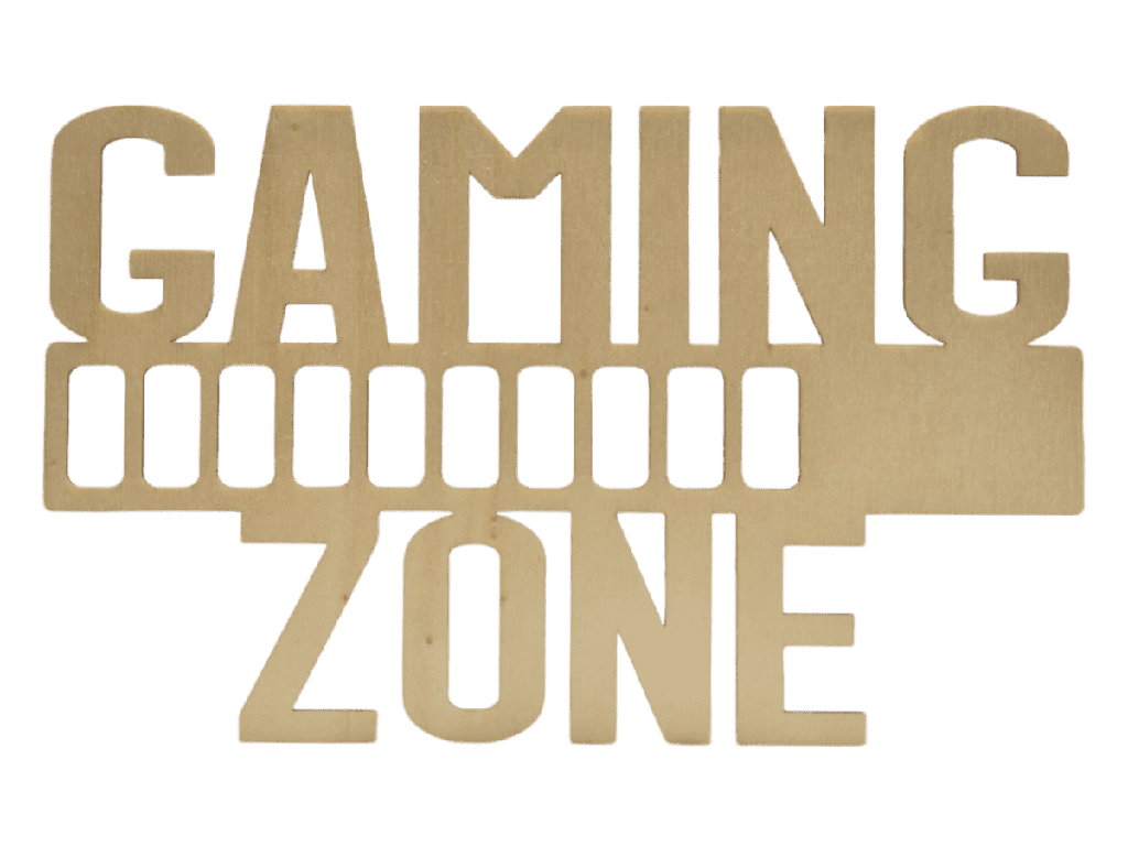 Holzschild „GAMING ZONE“ – Deko für Zockerzimmer