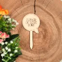 Pflanzenstecker aus Holz mit Spruch – „FLOWER OF SOME SORT“