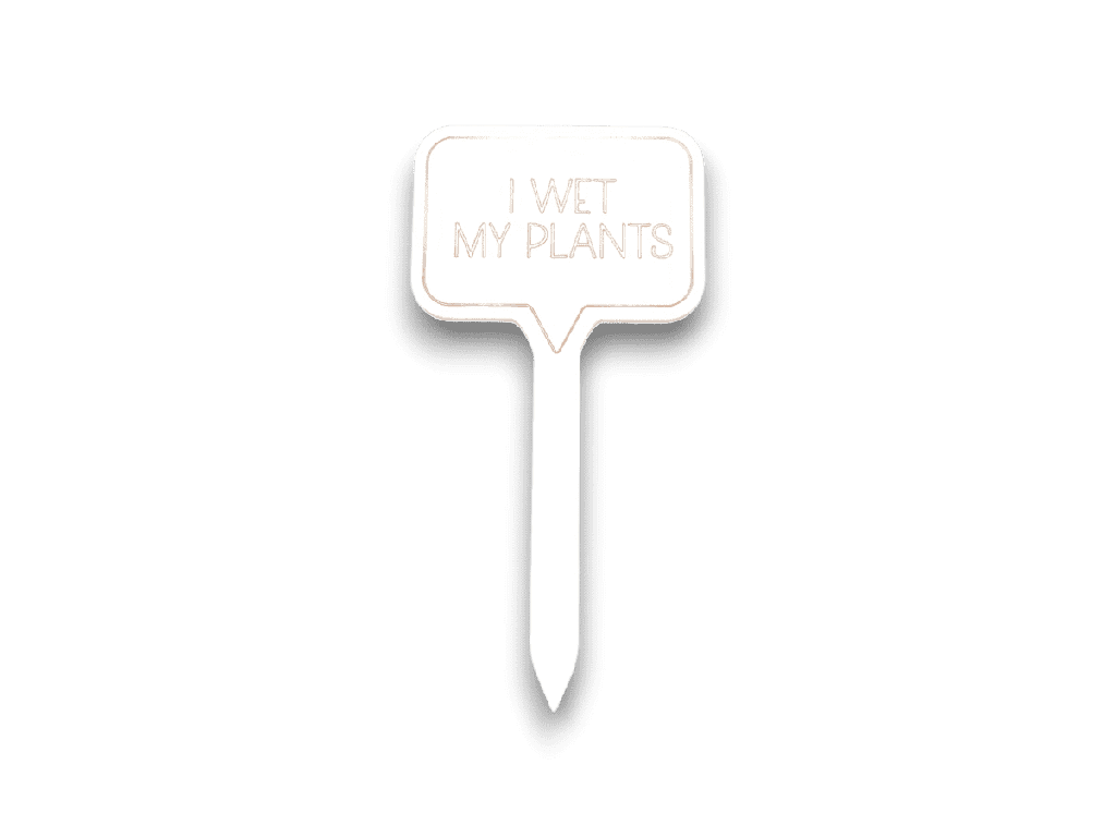 Pflanzenstecker „I WET MY PLANTS“ aus Holz
