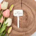 Pflanzenstecker aus Holz mit Spruch – „I WET MY PLANTS“