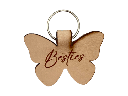 Leder-Schlüsselanhänger „Besties“ – Schmetterling