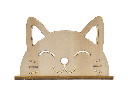 Serviettenhalter aus Holz - Katzenkopf