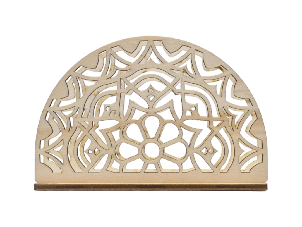 Serviettenhalter aus Holz - Mandala