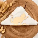 Serviettenhalter aus Holz - Spielende Katze