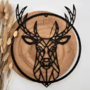 Türkranz mit Hirschmotiv aus Holz