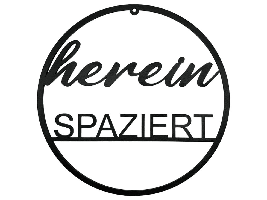 Türkranz „herein SPAZIERT“ aus Holz