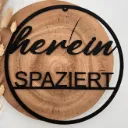 Türkranz aus Holz „herein SPAZIERT“