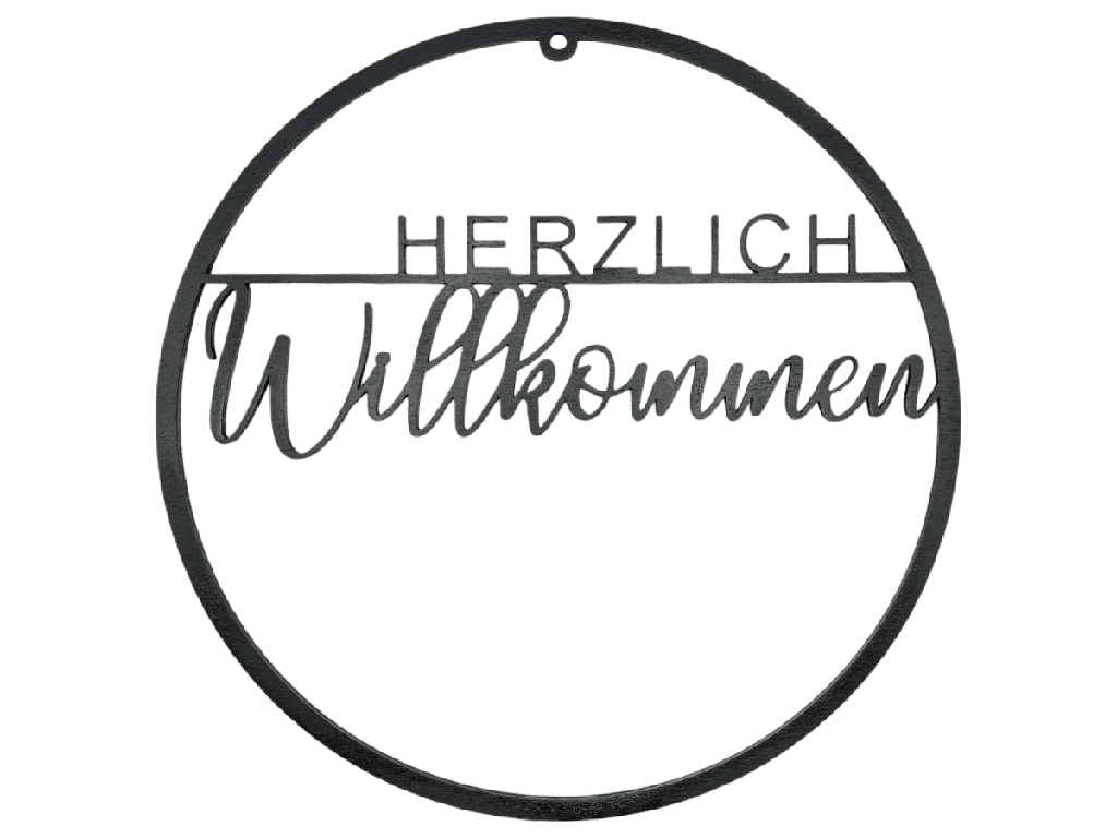 Türkranz „HERZLICH Willkommen“ aus Holz