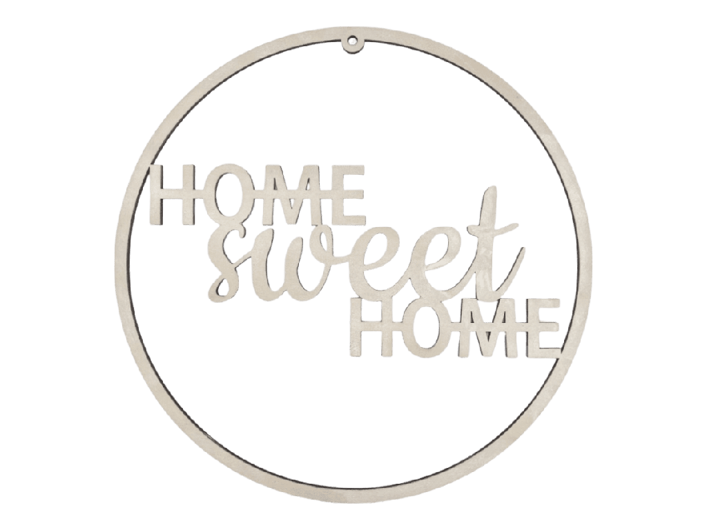 Türkranz „Home sweet home“ aus Holz