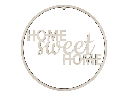 Türkranz „Home sweet home“ aus Holz