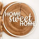 Türkranz aus Holz „Home sweet home“